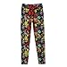 Shensee High Waist Fitness Yoga Athlete Pantyhouse Printed Stretch Cropped Leggings (S, Black+Yellow)