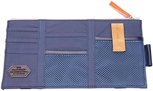 Sun Visor Point Pocket Pouch Bag In-Car Organizer Card Storage Holder Bags 6L Main Colors:Navy Blue