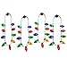 Windy City Novelties LED Light Up Christmas Bulb Necklace Party Favors (Family 4 Pack)