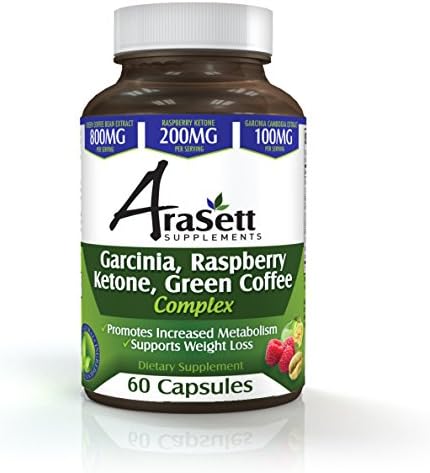 Pure Garcinia Cambogia, Raspberry Ketone, Green Coffee Bean Complex (800mg Green Coffee Bean with 200mg Raspberry Ketone and 100mg Garcinia Cambogia) Supports Weight Loss-Provides an Energy Boost