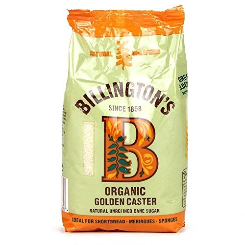 Billingtons Organic Golden Caster Sugar 500g (Pack of 2)