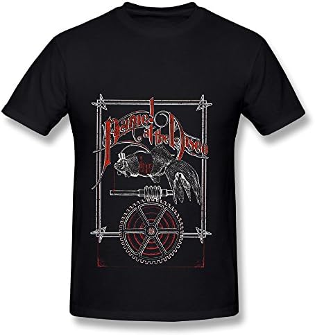 Pop Rock Band Panic! At The Disco Tour 2017 Logo Black Mens T Shirt