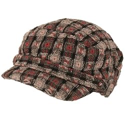 Wool Woven Square Knit Cadet Military GI Cap Hat Pink