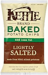 Kettle Baked Potato Chips, Sea Salt, 4-Ounce Bags (Pack of 15)