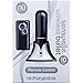 Sensuelle Rechargeable Wireless Remote Control 10 Function Bullet, Black