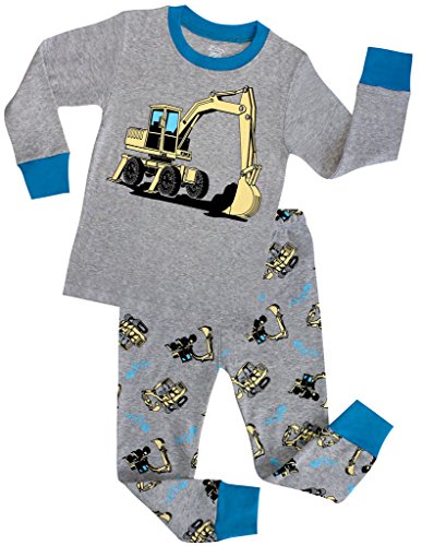 Boys Truck Pajamas Children Christmas Gift Kids Clothes 100% Cotton Size 2-7