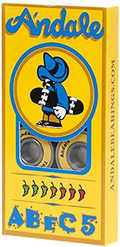 Andale Abec-5 Skateboard Bearings Yellow