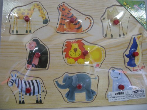 Childrens Toyshop  Toys : Zoo Animals Wood Puzzle