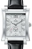 Bulova Mens 63B035 Accutron Black Leather Dual Time Watch