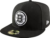 NHL Boston Bruins Basic Black and White 59Fifty Cap, Black/White, 7