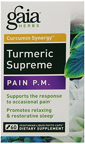 Gaia Herbs Turmeric Supreme Pain P.M, 60 Count Gaia Herbs Turmeric Supreme Pain P.M, 60 Count