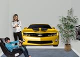 2010 Yellow SS Camaro LIFE SIZE 76x45 inch Wall Skin