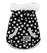 SMALLLEE_Lucky_Store Pet Clothes for Small Dog Cat Fleece Lined Winter Vest Coat Jacket Hooded Costume Clothing Black Stars S
