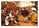 Peasant's Dance Art Poster Print by Pieter Bruegel the Elder, 32x23