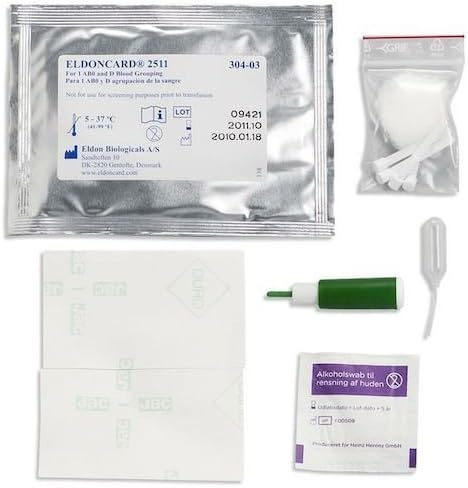 (2 Pack) Eldoncard Blood Type Test (Complete Kit) - air sealed envelope, safety lancet, micropipette, cleansing swab by EldonCard