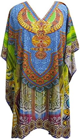 CHIKTONES COOL POLYESTER KAFTAN DRESS WOMANS BEACH COVER-UP CAFTAN