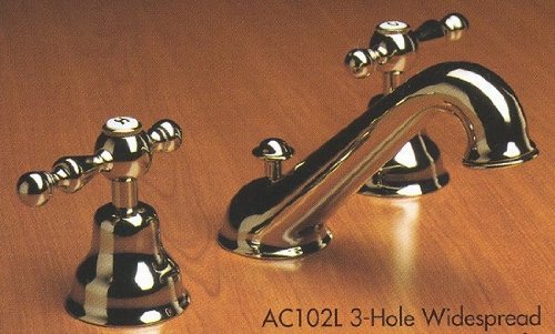 Rohl AC102LM-STN-2 Satin Nickel Cisal Lead Free Compliant Double Handle Widespread Bathroom Faucet w