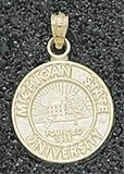 Michigan State Spartans Solid 14K Gold University Seal 5/8 14K Pendant