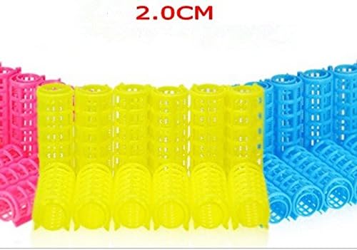 12 Pcs Plastic Hair Rollers DIY Hair Styling Roller Curlers Clips to Make Curly Hair (2.0cm)