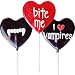 New Vampire Lollipal candy suckers. Assortment of 6. Lollipops with Bite Me, I love vampires and fangs!