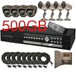USA Security Store -- 8 Sharp CCD Day/Night Vision Color Cameras with one 8 Channels Video audio Security Surveillance DVR Digital Video Recorder System Built-in 500GB HDD, Included 8x65FT video cables and Power Supplies KIT. Supports Network Remote Viewing Over Internet, Windows IE, iPhone, Windows Mobile, and Apple Mac FireFox.