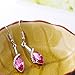 Voberry® Fahion Women's Lady Crystal Marquise Cut Teardrop Wedding Hook Earrings Gift (Rose)