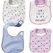 Carter's Baby Girl 4-pack Teething Bibs (One Size, Purple)
