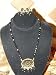 Thanks Giving - Gold Plated Black Onyx Indian Style Ethnic Jewelry Set 3pc Free Shipping