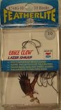 Eagle Claw FeatherLite Lazer Sharp Fishing Hooks - Size 10