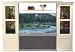 70 Lighted Bridge and Expandable Shelf with Tall Right and Left Piers (with doors) by Eagle - White