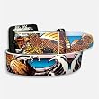 Silver Star FULL COLOR KOI FISH GENUINE LEATHER BELT
