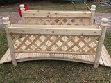 5 Foot Cedar & Eucalyptus Bridge with Side Planter Boxes - Wood Wooden