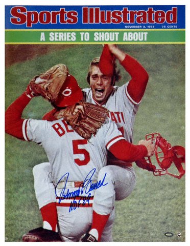 Johnny Bench Cincinnati Reds - Sports Illustrated Cover - Autographed 16x20 Photograph with HOF 89 Inscription
