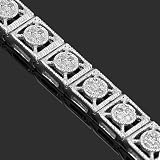 women s diamond bracelets:14K White Gold Womens Diamond Bracelet 0.53 Ctw