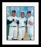 Mickey Mantle, Yogi Berra and Roger Maris New York Yankees MLB Posing Framed 8 x 10 Photograph