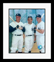 Mickey Mantle, Yogi Berra and Roger Maris New York Yankees MLB Posing Framed 8 x 10 Photograph