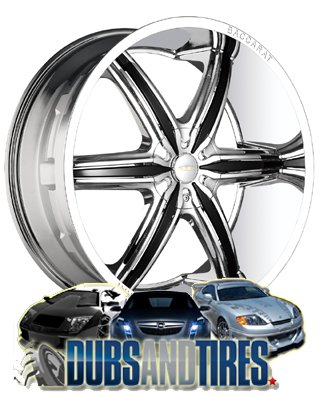 Baccarat Outrage (Series 2160) Black with Machined Lip - 22 x 9.5 Inch Wheel