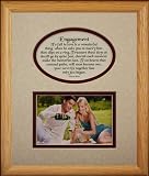8x10 ENGAGEMENT Picture & Poetry Photo Gift Frame ~ Cream/Burgundy Mat ~ Wonderful Gift Idea for the Newly Engaged Couple!