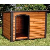 Precision Pet Outback Log Cabin Dog House, Large, 45 1/2x33x33-Inches
