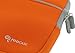 rooCASE Netbook Neoprene Sleeve Case for Lenovo Ideapad S10-3 0647-35U 10.1-Inch Netbook Black (Invisible Zipper Dual-Pocket - Orange)