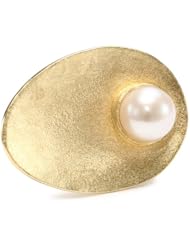 TARA Pearls Sterling Silver 18k Yellow Gold Plated Freshwater Pearl Ring, Size 7