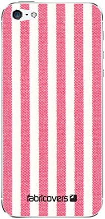 ProClip USA Fabricovers Cotton Fabric Phone Cover for iPhone 5/5S, Red/White Medium Stripes (429067)