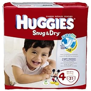 Huggies Diapers Snug & Dry Size 4 Jumbo Pack 31 Count