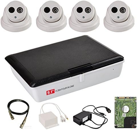 LJSGK High Definition Pan & Tilt Ip Camera, H.264 720p 1.3mp, Surveillance Camera System, Baby Monitor, Pets Monitor, Home Security with 9.1'' LED Monitor and 1tb Hard Drive, Night Vision, with Cell Phone Remote Monitoring,works With:iphone4/4s/5/5c/5s/6/6plus/ Ipad 2/3/4/air/mini / Samsung Galaxy S6/s5/s4 and All Other Ios or Android System Smart Phones and Pc, Email Alert Snapshot