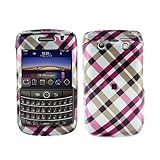 Crystal Hard Pink Checkered Desing Faceplate Cover Case for BLACKBERRY BOLD ....