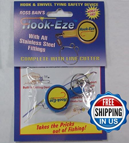 Hook-Eze BLUE Fishing Hook Cover and Safety Tieing Device