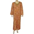 Womens Caftans Long Sleeve Evening Gown Size L (kftn841)