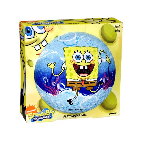 SpongeBob SquarePants Rubber Playground Ball, 8.5 inches(Colors and Styles May Vary)