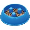 Brake-Fast Dog Food Slow Feed Bowl - Medium Blue
