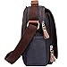 ibagbar Small Canvas Shoulder Bag Messenger Bag Work Bag Dark Grey